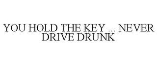 YOU HOLD THE KEY ... NEVER DRIVE DRUNK trademark