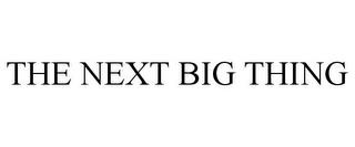 THE NEXT BIG THING trademark