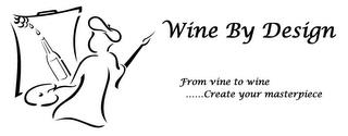 WINE BY DESIGN FROM VINE TO WINE ...CREATE YOUR MASTERPIECE trademark