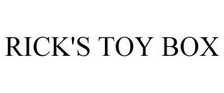 RICK'S TOY BOX trademark