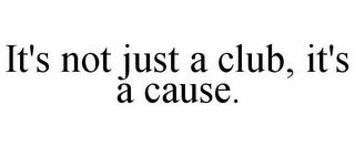 IT'S NOT JUST A CLUB, IT'S A CAUSE. trademark