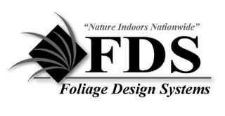 "NATURE INDOORS NATIONWIDE" FDS FOLIAGEDESIGN SYSTEMS trademark