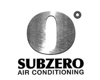 0º SUBZERO AIR CONDITIONING trademark