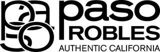 PASO PASO ROBLES AUTHENTIC CALIFORNIA trademark