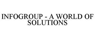 INFOGROUP - A WORLD OF SOLUTIONS trademark