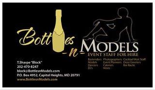 BOTTLES -N- MODELS HIRE EVENT STAFF FOR HER trademark