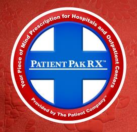 YOUR PIECE OF MIND PRESCRIPTION FOR HOSPITALS AND OUTPATIENT CENTERS PATIENT PAK RX PROVIDED BY THE PATIENT COMPANY trademark