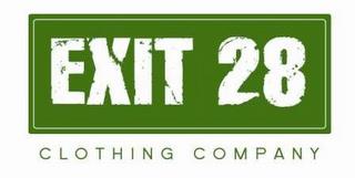 EXIT 28 CLOTHING COMPANY trademark