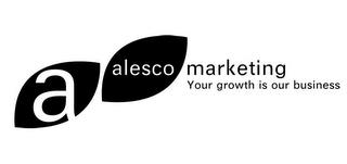 A ALESCO MARKETING YOUR GROWTH IS OUR BUSINESS trademark