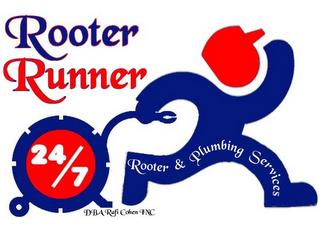 ROOTER RUNNER 24/7 ROOTER & PLUMBING SERVICES DBA RAFI COHEN INC trademark