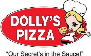 DOLLY'S PIZZA "OUR SECRET'S IN THE SAUCE!" trademark