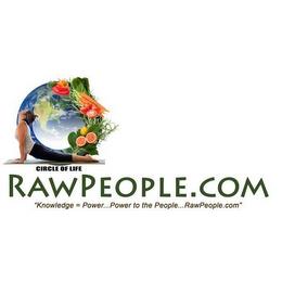 CIRCLE OF LIFE RAWPEOPLE.COM "KNOWLEDGE = POWER...POWER TO THE PEOPLE...RAWPEOPLE.COM" trademark