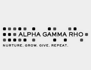 ALPHA GAMMA RHO NURTURE. GROW. GIVE. REPEAT. trademark