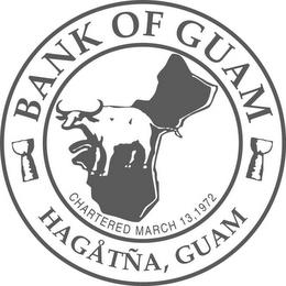 BANK OF GUAM HAGÅTÑA, GUAM CHARTERED MARCH 13, 1972 trademark