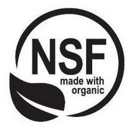 NSF MADE WITH ORGANIC trademark