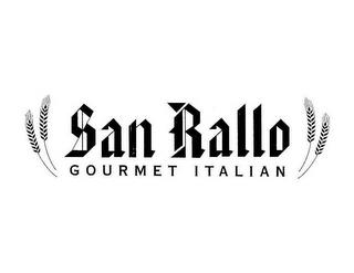 SAN RALLO GOURMET ITALIAN trademark