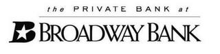 THE PRIVATE BANK AT BROADWAY BANK trademark