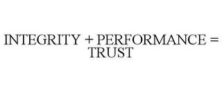 INTEGRITY + PERFORMANCE = TRUST trademark