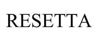 RESETTA trademark