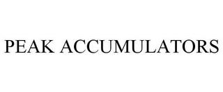 PEAK ACCUMULATORS trademark