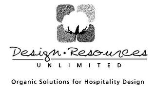 DESIGN · RESOURCES UNLIMITED ORGANIC SOLUTIONS FOR HOSPITALITY DESIGN trademark