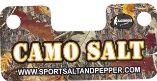 CAMO SALT WWW.SPORTSALTANDPEPPER.COM BACKWOODS CAMO trademark