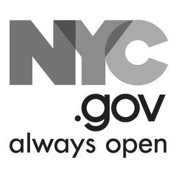 NYC.GOV ALWAYS OPEN trademark