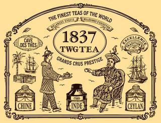 THE FINEST TEAS OF THE WORLD MELANGES EXQUIS MILLESIMES D'EXCEPTION 1837 TWG TEA CAVE DES THES GRANDS CRUS PRESTIGE EXCELLENCE TRADITION QUALITE CHINE INDE CEYLAN trademark