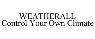 WEATHERALL CONTROL YOUR OWN CLIMATE trademark