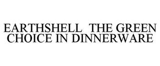 EARTHSHELL THE GREEN CHOICE IN DINNERWARE trademark