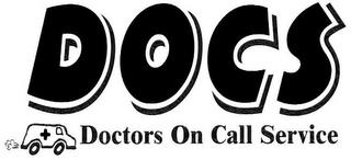 DOCS DOCTORS ON CALL SERVICE trademark