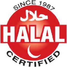 SINCE 1987 HALAL CERTIFIED trademark