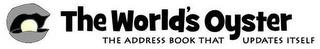 THE WORLD'S OYSTER THE ADDRESS BOOK THAT UPDATES ITSELF trademark