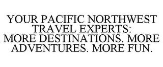 YOUR PACIFIC NORTHWEST TRAVEL EXPERTS: MORE DESTINATIONS. MORE ADVENTURES. MORE FUN. trademark