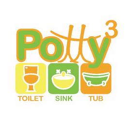 POTTY 3 TOILET SINK TUB trademark