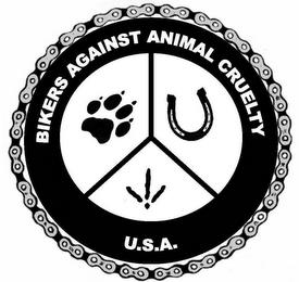 BIKERS AGAINST ANIMAL CRUELTY U.S.A. trademark