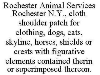 ROCHESTER ANIMAL SERVICES ROCHESTER N.Y. trademark