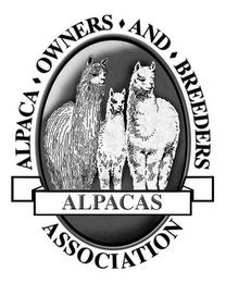 ALPACA · OWNERS · AND · BREEDERS ASSOCIATION ALPACAS trademark