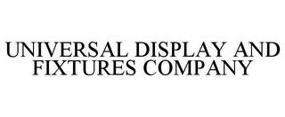 UNIVERSAL DISPLAY AND FIXTURES COMPANY trademark