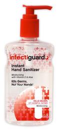 INFECTIGUARD INSTANT HAND SANITIZER MOISTURIZING WITH VITAMIN E & ALOE KILLS GERMS, NOT YOUR HANDS KILLS 99.99% OF HARMFUL GERMS MOISTURIZING trademark