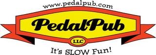 PEDALPUB LLC WWW.PEDALPUB.COM IT'S SLOW FUN! trademark