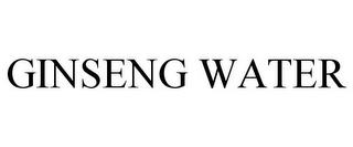 GINSENG WATER trademark