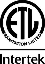 ETL SANITATION LISTED INTERTEK trademark