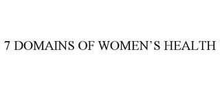 7 DOMAINS OF WOMEN'S HEALTH trademark