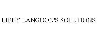 LIBBY LANGDON'S SOLUTIONS trademark