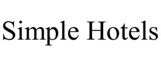 SIMPLE HOTELS trademark