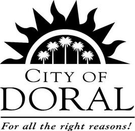 CITY OF DORAL FOR ALL THE RIGHT REASONS! trademark