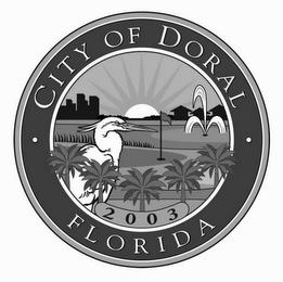 CITY OF DORAL 2003 FLORIDA trademark