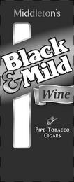 BLACK & MILD WINE MIDDLETON'S PIPE-TOBACCO CIGARS trademark