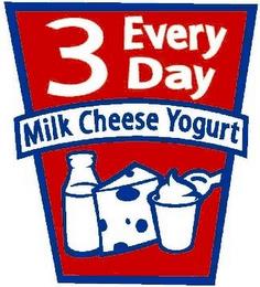 3 EVERY DAY MILK CHEESE YOGURT trademark